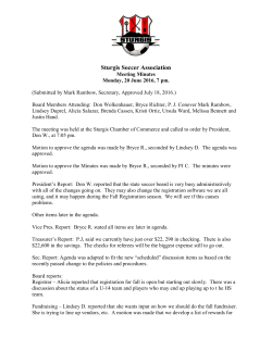 June 2016 &ndash; Board Minutes