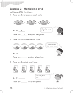 Exercise 2 Multiplying by 2