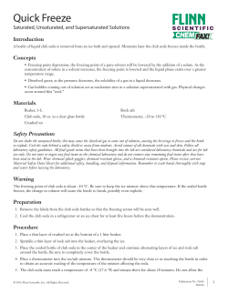 Quick Freeze - Flinn Scientific