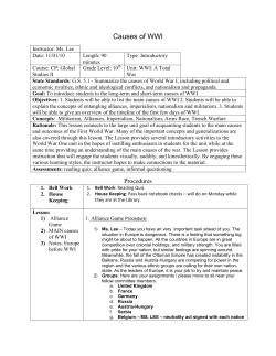 Causes of WWI - sleeportfolio