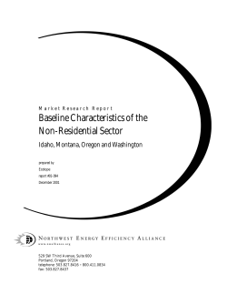 Baseline Characteristics of the Non-Residential Sector