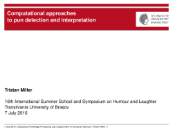 Computational approaches to pun detection and interpretation