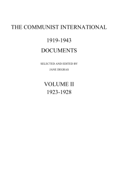 the communist international 1919-1943 documents volume ii 1923