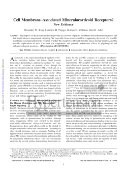 Cell Membrane&ndash;Associated Mineralocorticoid