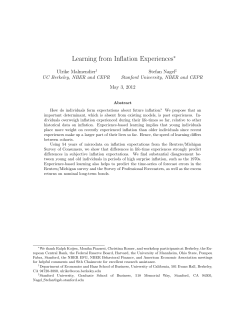 Learning from Inflation Experiences