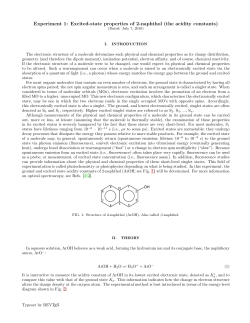 Experiment 1: Excited-state properties of 2-naphthol