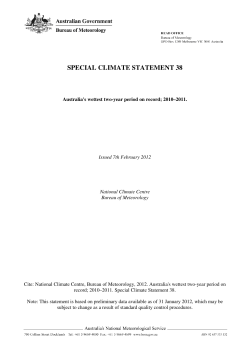 Australia`s wettest two year period on record