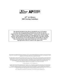 2003 AP Art History Scoring Guidelines - AP Central