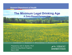 The Minimum Legal Drinking Age - A Data-Based