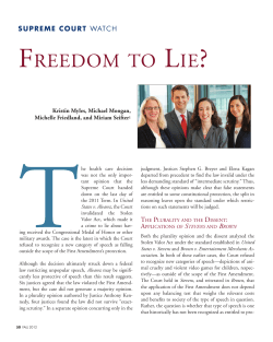 freedom to lie? - The Bar Association of San Francisco
