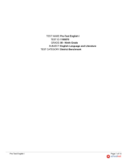Pre-test Engllish I