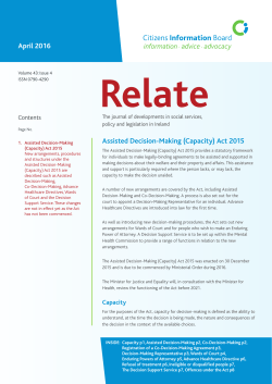 April 2016 Assisted Decision