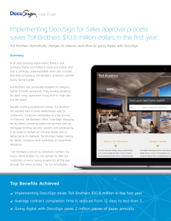 Implementing DocuSign for Sales approval process saves Toll