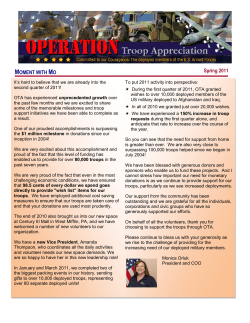 MOMENT WITH MO Spring 2011 - Operation Troop Appreciation