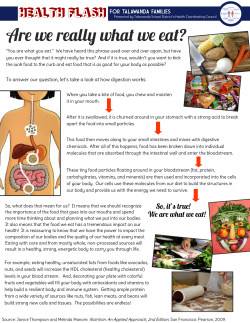 Are We Really What We Eat? - Talawanda School District