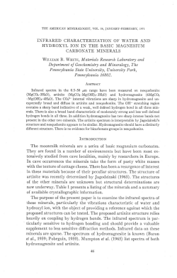 INFRARED CHARACTERIZATION OF WATER AND HYDROXYL