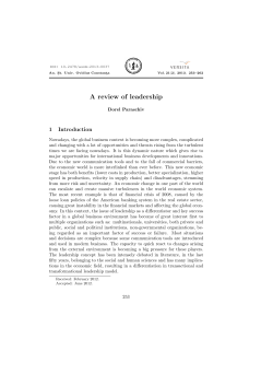 A review of leadership