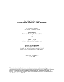 The Rising-Tide Tax System: Indexing