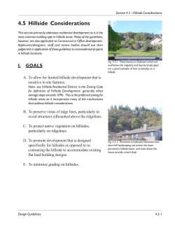 Design Guidelines 4.5 Hillside Considerations