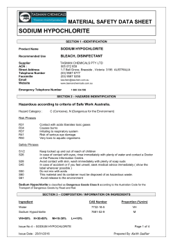 sodium hypochlorite