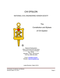 Constitution and Bylaws