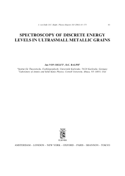 spectroscopy of discrete energy levels in ultrasmall metallic grains