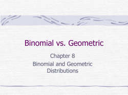 Binomial vs. Geometric