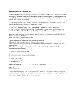 How to Register for a Spanish Class.