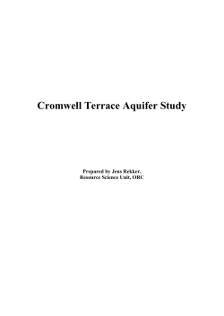 Cromwell Terrace Aquifer Study
