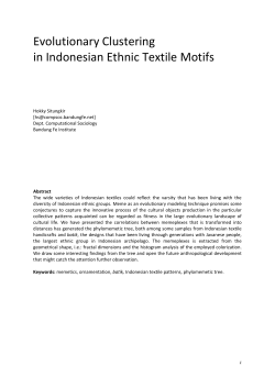 Evolutionary Clustering in Indonesian Ethnic Textile Motifs