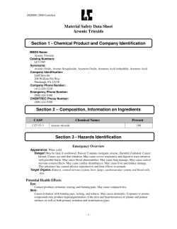 Material Safety Data Sheet Arsenic Trioxide Section 1