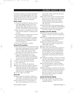 Student Safety Manual, TE - Berdoll- 6th7th Science