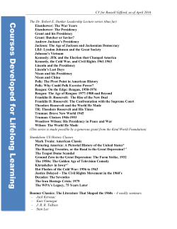 Complete listing of previous seminars