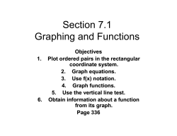 Section 7.1 Graphing and Functions