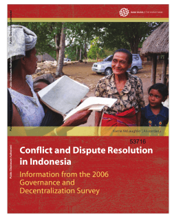 Conflict and Dispute Resolution in Indonesia