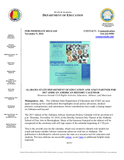 11-09-16 African American History Calendar Press Release
