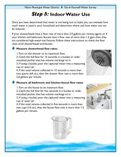 Step 5: Indoor Water Use - Marin Municipal Water District