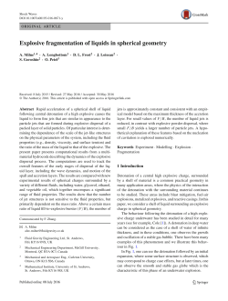 Explosive fragmentation of liquids in spherical geometry | SpringerLink