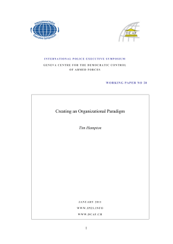 Creating an Organizational Paradigm