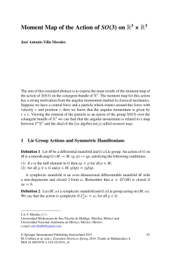 Moment Map of the Action of SO(3) on R3&times;R3