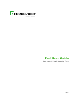 Forcepoint Email Security Cloud End User Guide
