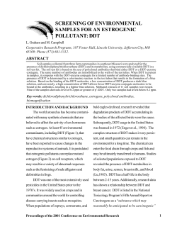 Screening of Environmental Samples for an Estrogenic Pollutant: DDT