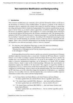 Non-restrictive Modification and Backgrounding