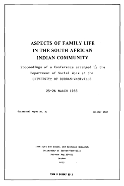 Naidoo, T : Hindu Religion and the Family