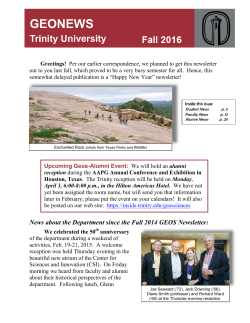 Fall 2016 Newsletter
