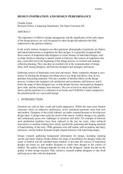 design inspiration and design performance