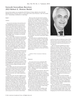 Soroosh Sorooshian Receives 2013 Robert E. Horton Medal: Citation