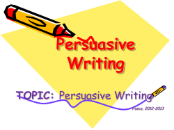 Persuasive writing