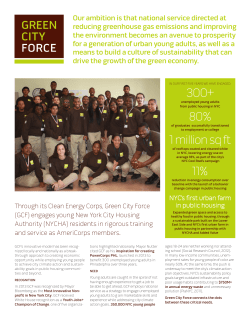 our Green City Force Overview flyer