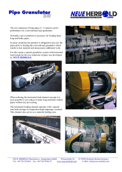 The size reduction of long pipes (2 - 6 meters